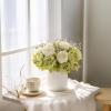 imageMkono Peonies Artificial Flowers 2 Packs 13 Stems Faux Peony Flowers Real Touch Fake Silk Bouquet for Arrangements Dining Table Centerpieces for Kitchen Bridal Wedding Party Decor Light PinkNew Green