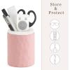 imageMkono Plush Lined Eyeglasses Holder Protective Glasses Holder Stand Case Antiscratch Glasses Storage Organizer PinkPink