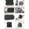 imageMkono Travel Sunglasses Organizer Glasses Case Multiple Pairs with Adjustable Slots Eyeglasses Case Storage Box for Men 8 Slots GrayBlack