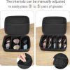 imageMkono Travel Sunglasses Organizer Glasses Case Multiple Pairs with Adjustable Slots Eyeglasses Case Storage Box for Men 8 Slots GrayBlack