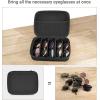 imageMkono Travel Sunglasses Organizer Glasses Case Multiple Pairs with Adjustable Slots Eyeglasses Case Storage Box for Men 8 Slots GrayBlack