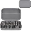 imageMkono Travel Sunglasses Organizer Glasses Case Multiple Pairs with Adjustable Slots Eyeglasses Case Storage Box for Men 8 Slots GrayGray