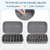 imageMkono Travel Sunglasses Organizer Glasses Case Multiple Pairs with Adjustable Slots Eyeglasses Case Storage Box for Men 8 Slots GrayGray