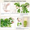 imageMkono Fake Hanging Plant with Lights Artificial Plants for Home Decor Indoor Macrame Plant Hanger with Fake Vines Greenery for Bedroom Bathroom Kitchen Office Decor
