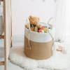 imageMkono Woven Storage Basket Decorative Natural Rope Basket Wooden Bead Decoration for BlanketsToysClothesShoesPlant Organizer Bin with Handles Living Room Home Decor 16quotx13quot White and BrownWhite and Yellow