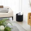 imageMkono Woven Storage Basket Decorative Natural Rope Basket Wooden Bead Decoration for BlanketsToysClothesShoesPlant Organizer Bin with Handles Living Room Home Decor 16quotx13quot White and BrownBlack