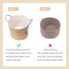 imageMkono Woven Storage Basket Decorative Natural Rope Basket Wooden Bead Decoration for BlanketsToysClothesShoesPlant Organizer Bin with Handles Living Room Home Decor 16quotx13quot White and BrownBrown