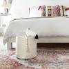 imageMkono Woven Storage Basket Decorative Natural Rope Basket Wooden Bead Decoration for BlanketsToysClothesShoesPlant Organizer Bin with Handles Living Room Home Decor 16quotx13quot White and BrownWhite