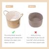 imageMkono Woven Storage Basket Decorative Natural Rope Basket Wooden Bead Decoration for BlanketsToysClothesShoesPlant Organizer Bin with Handles Living Room Home Decor 16quotx13quot White and BrownWhite and Yellow