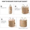 imageMkono Woven Storage Basket Decorative Natural Rope Basket Wooden Bead Decoration for BlanketsToysClothesShoesPlant Organizer Bin with Handles Living Room Home Decor 16quotx13quot White and BrownWhite