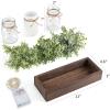 imageMkono Mason Jar Table Centerpiece for Dining Room Farmhouse Decor with Wood Tray Table Decor Wedding Decoration for Living Room BathroomEucalyptus