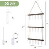 imageMkono Plant Propagation Stations with Light 3 Tiered Wooden Wall Hanging Terrarium Test Tube Flower Vase Glass Planter Holder for Hydroponic Cutting Home Garden Office Decor Plant Lover Gift