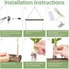 imageMkono Plant Propagation Stations with Light 3 Tiered Wooden Wall Hanging Terrarium Test Tube Flower Vase Glass Planter Holder for Hydroponic Cutting Home Garden Office Decor Plant Lover Gift