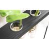 imageMkono Plant Propagation Tubes 3 Tiered Wall Hanging Terrarium with Wooden Stand Flower Vase Test Tube Glass Planter Stations for Hydroponic Cutting Home Garden Office Decor Brown SmallBlack