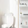 imageMkono Metal Storage Basket for Toilet Tank Top Bathroom Decor Galvanized Tray with Handle for Shelves Farmhouse Toilet Paper Holder Organizing Bin Box for Countertop Living Room Set of 2 WhiteWhite