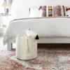 imageMkono Woven Storage Basket Decorative Natural Rope Basket Wooden Bead Decoration for BlanketsToysClothesShoesPlant Organizer Bin with Handles Living Room Home Decor 16quotW  138quotLWhite