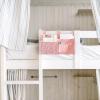 imageMkono Bedside Caddy Hanging Organizer Bunk Woven 7 Pockets Bed Storage Bag Boho Remote Magazine Books Holder with Macrame for Loft Bed College Dorm Bedroom Baby Bed Rails Pink7 PocketsPink