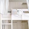 imageMkono Bedside Caddy Hanging Organizer Bunk Woven 7 Pockets Bed Storage Bag Boho Remote Magazine Books Holder with Macrame for Loft Bed College Dorm Bedroom Baby Bed Rails Pink7 PocketsIvory