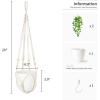 imageMkono Fake Hanging Plant with Pot Artificial Plants for Home Decor Indoor Macrame Plant Hanger with Fake Vines Faux Hanging Planter Greenery for Bedroom Bathroom Kitchen Office Decor 1 BlackIvory
