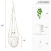 imageMkono Fake Hanging Plant with Pot Artificial Plants for Home Decor Indoor Macrame Plant Hanger with Fake Vines Faux Hanging Planter Greenery for Bedroom Bathroom Kitchen Office Decor 1 BlackIvory