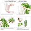 imageMkono Fake Hanging Plant with Pot Artificial Plants for Home Decor Indoor Macrame Plant Hanger with Fake Vines Faux Hanging Planter Greenery for Bedroom Bathroom Kitchen Office Decor 1 BlackIvory
