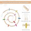 imageMkono Hanging Photo Display with Clips Boho Wooden Bead Garland Banner Collage Card Picture Kids Art Holder String with 10 Clips for Christmas Bedroom Dorm Decor Teen Girl Gifts Mutil 2 PackMutil