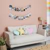 imageMkono Hanging Photo Display with Clips Boho Wooden Bead Garland Banner Collage Card Picture Kids Art Holder String with 10 Clips for Christmas Bedroom Dorm Decor Teen Girl Gifts Mutil 2 PackMutil