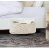 imageMkono Macrame Bedside Caddy Storage Organizer Boho Remote Control Tablet Magazine Holder with 4 Pockets Nonslip Countertop Bedside Caddy for Home Bedroom Living Room College Dorm Bed Ivory LargeLargeIvory