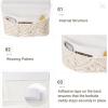 imageMkono Macrame Bedside Caddy Storage Organizer Boho Remote Control Tablet Magazine Holder with 4 Pockets Nonslip Countertop Bedside Caddy for Home Bedroom Living Room College Dorm Bed Ivory LargeMediumIvory