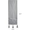 imageMkono Macrame Sofa Armrest Organizer Remote Control Holder Couch Bedside Armchair Caddy Storage Basket Bag for TV Remote Control Magazine Books Cell Phone iPad Boho Home Dorm Decor Beige LargeMediumGrey