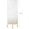 imageMkono Macrame Sofa Armrest Organizer Remote Control Holder Couch Bedside Armchair Caddy Storage Basket Bag for TV Remote Control Magazine Books Cell Phone iPad Boho Home Dorm Decor Beige LargeLargeBeige