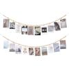 imageMkono Hanging Photo Display with Clips Boho Wooden Bead Garland Banner Collage Card Picture Kids Art Holder String with 10 Clips for Christmas Bedroom Dorm Decor Teen Girl Gifts Mutil 2 PackBrown