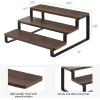 imageMkono Liquor Bottle Display Shelf 3 Tier Coffee Bar Accessories Rustic Syrup Stand Wine Racks Countertop for Whiskey Tabletop Kitchen Party