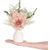 imageMkono Small Artificial Flowers in Ceramic Vase 135quot Centerpieces Coffee Table Decor Silk Flower Arrangements for Home Decor Indoor Fake Flower Bouquet for Bathroom Dining Room Kitchen Wedding BluePink
