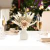 imageMkono Small Artificial Flowers in Ceramic Vase 135quot Centerpieces Coffee Table Decor Silk Flower Arrangements for Home Decor Indoor Fake Flower Bouquet for Bathroom Dining Room Kitchen Wedding BlueBrown