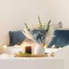 imageMkono Small Artificial Flowers in Ceramic Vase 135quot Centerpieces Coffee Table Decor Silk Flower Arrangements for Home Decor Indoor Fake Flower Bouquet for Bathroom Dining Room Kitchen Wedding BlueBlue