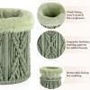 imageMkono Glasses Holder for Nightstand Plush Lined Glasses Stand for Multiple Glasses Boho Decor Eyeglass Case for OfficeGreen