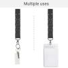 imageMkono Macrame Key Chain Cute Keychain Wristlet Lanyard Boho Woven Wrist Lanyard for Keys Key Chains for Car Key ID BadgesBlack