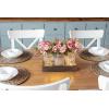 imageMkono Mason Jar Lights Centerpiece Table Decorations for Dining Room Farmhouse Coffee Table Decor Wood Tray with 3 Jars Flowers for Kitchen Living Dining Room Light GreenPink