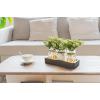 imageMkono Mason Jar Lights Centerpiece Table Decorations for Dining Room Farmhouse Coffee Table Decor Wood Tray with 3 Jars Flowers for Kitchen Living Dining Room Light GreenLight Green