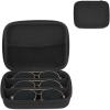 imageMkono Travel Sunglasses Organizer Glasses Case Multiple Pairs with Adjustable Slots Eyeglasses Case Storage Box for Men 3 Slots BlackBlack