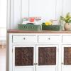 imageMkono Macrame Storage Baskets Boho Decor Box Handmade Woven Decorative Countertop Toilet Tank Shelf Cabinet Organizer for Bedroom Livingroom Home Set of 2 GreenGreen