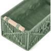 imageMkono Macrame Storage Baskets Boho Decor Box Handmade Woven Decorative Countertop Toilet Tank Shelf Cabinet Organizer for Bedroom Livingroom Home Set of 2 GreenGreen
