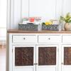 imageMkono Macrame Storage Baskets Boho Decor Box Handmade Woven Decorative Countertop Toilet Tank Shelf Cabinet Organizer for Bedroom Livingroom Home Set of 2 GreenGrey
