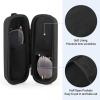 imageMkono Double Eyeglasses Case EVA Hard Shell Travel Sunglass Organizer with Zipper Closure Multiple Glasses Case for TravelBlack