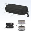 imageMkono Double Eyeglasses Case EVA Hard Shell Travel Sunglass Organizer with Zipper Closure Multiple Glasses Case for TravelBlack