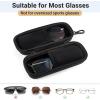 imageMkono Double Eyeglasses Case EVA Hard Shell Travel Sunglass Organizer with Zipper Closure Multiple Glasses Case for TravelBlack