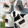 imageMkono Eyeglasses Case 2 Packs Ultra Light Neoprene Travel Glasses Cases Soft Sunglasses Case with Clip for Men Women Black