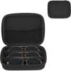 imageMkono Travel Sunglasses Organizer Glasses Case Multiple Pairs with Adjustable Slots Eyeglasses Case Storage Box for Men 2 Slots BlackBlack