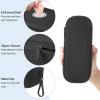 imageMkono Travel Sunglasses Organizer Glasses Case Multiple Pairs with Adjustable Slots Eyeglasses Case Storage Box for Men 2 Slots BlackBlack